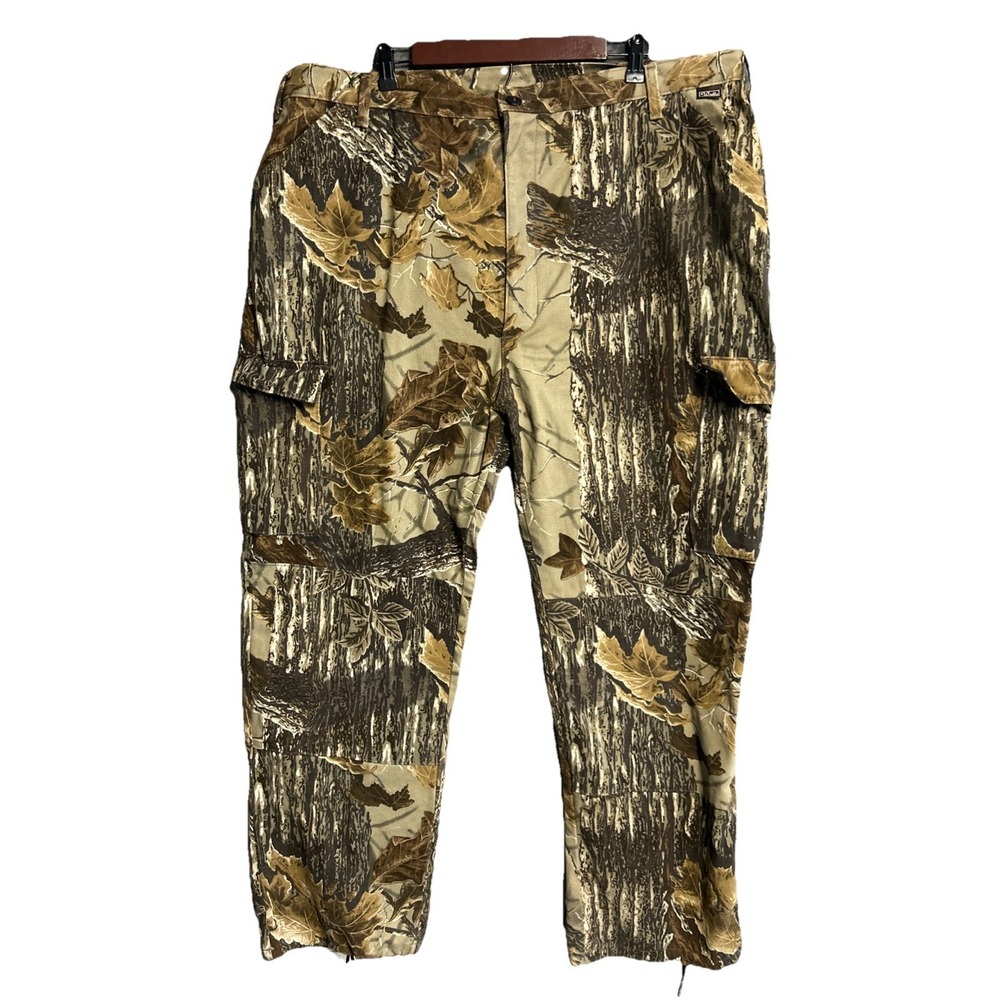 Realtree‎ Walls Camo Cargo Pants Size 2XL Cotton Outdoor Men's Sports Tie Hem